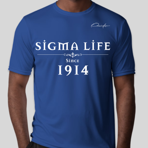 phi beta sigma life since 1914 t-shirt royal blue
