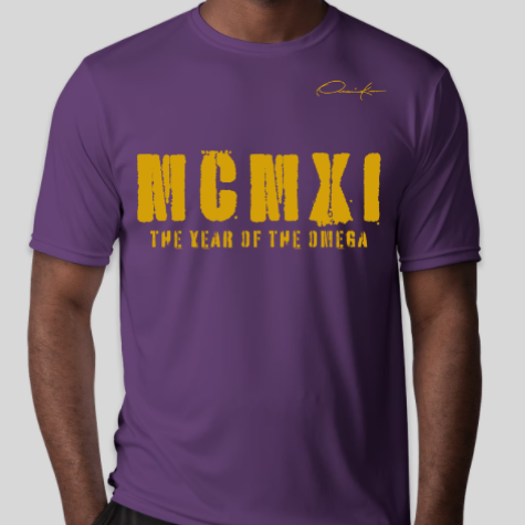 omega psi phi MCMXI 1911 shirt purple