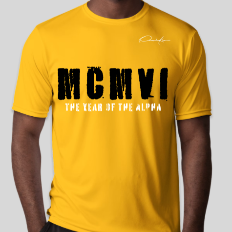 alpha phi alpha MCMVI gold t-shirt