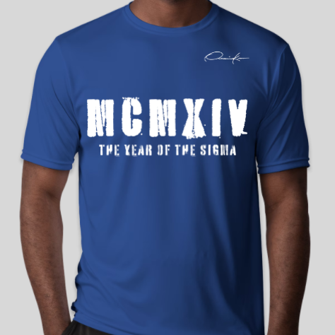 phi beta sigma MCMXIV 1914 t-shirt royal blue