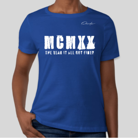 zeta phi beta MCMXX 1920 t-shirt royal blue