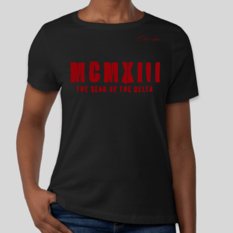 Delta Sigma Theta MCMXIII Founding Year T-Shirt Black