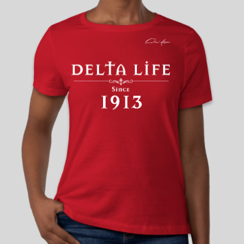delta sigma theta life t-shirt red