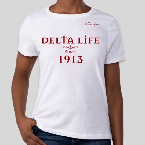delta sigma theta life t-shirt white