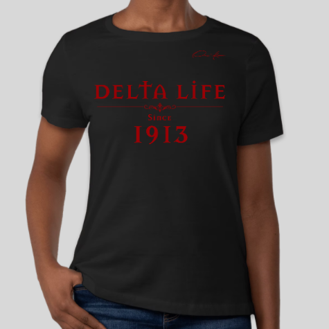 delta sigma theta life t-shirt black