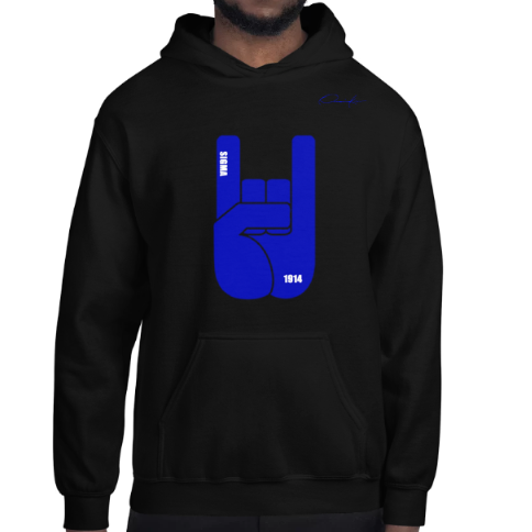 phi beta sigma hand sign hoodie black
