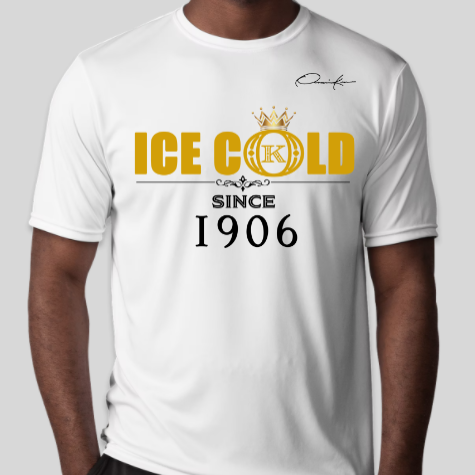 ice cold since 1906 alpha phi alpha t-shirt white