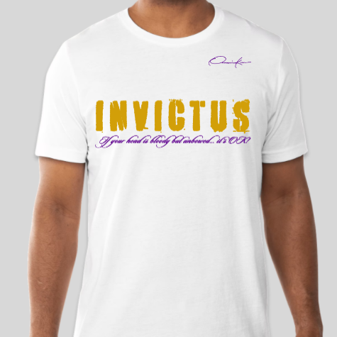 invictus omega psi phi fraternity t-shirt white