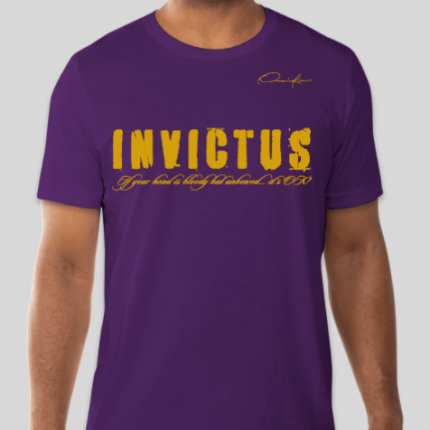 invictus omega psi phi fraternity t-shirt purple
