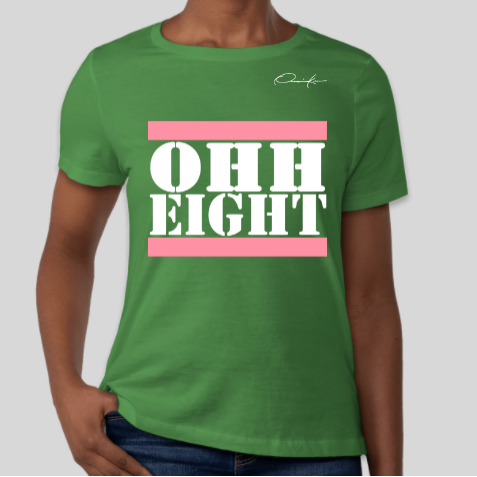 alpha kappa alpha ohh eight t-shirt green