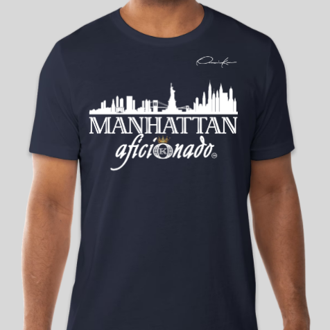 official manhattan aficionado t-shirt navy blue