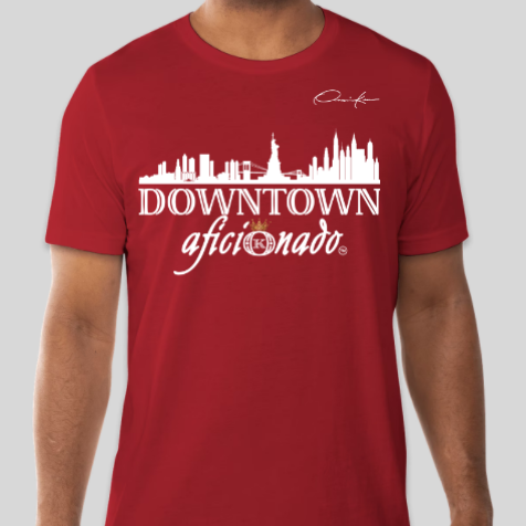 official downtown aficionado t-shirt red