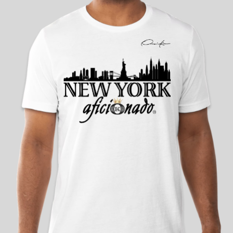official new york city aficionado t-shirt white
