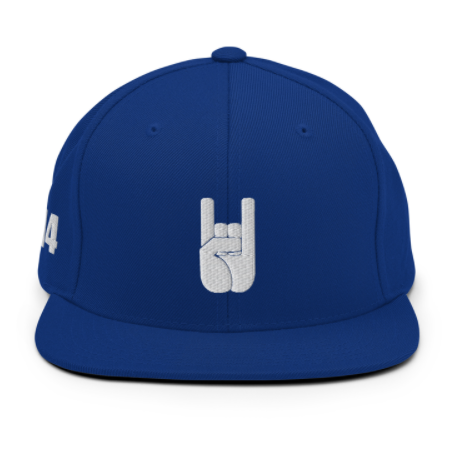 phi beta sigma hand sign baseball cap royal blue