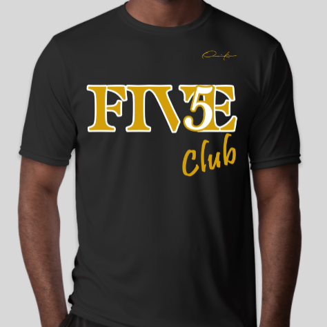 alpha phi alpha five club shirt black