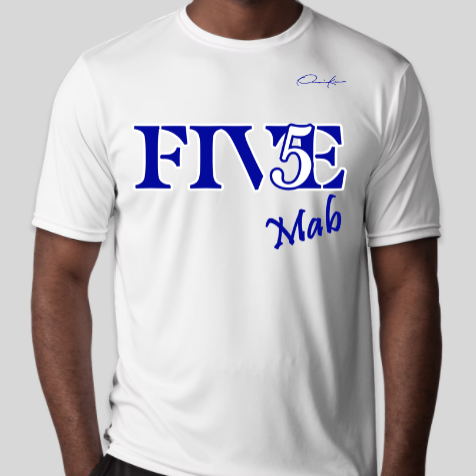 phi beta sigma five club t-shirt white