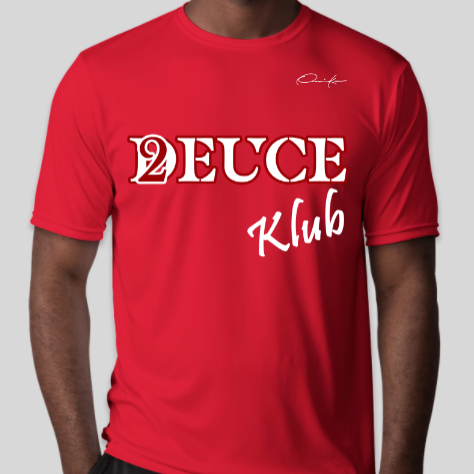 kappa alpha psi deuce klub line number t-shirt red