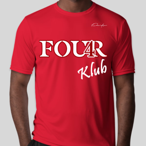 kappa alpha psi four quad klub line number t-shirt red