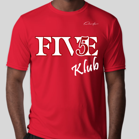 kappa alpha psi five klub line number t-shirt red