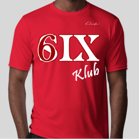 kappa alpha psi six klub line number t-shirt red