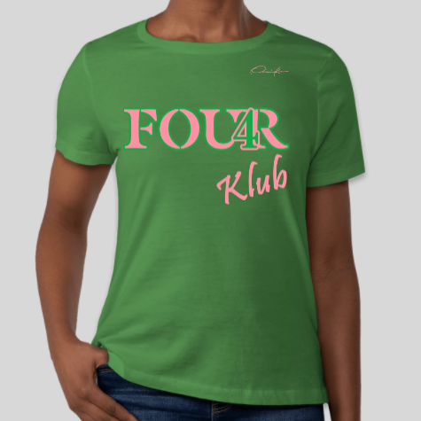 alpha kappa alpha four klub quad shirt green