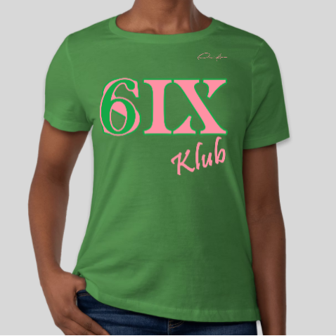 alpha kappa alpha six klub shirt green