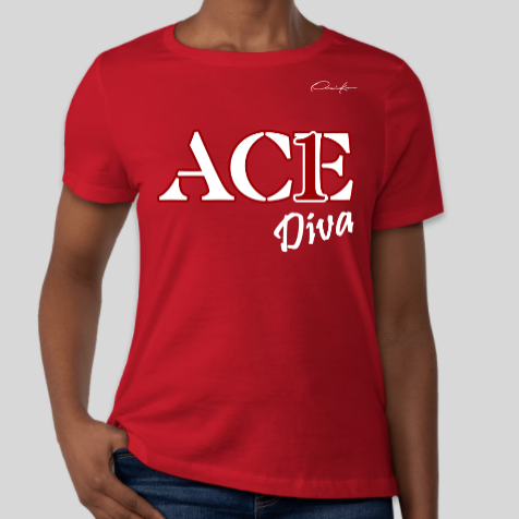 delta sigma theta ace club diva t-shirt red