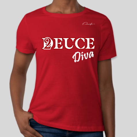 delta sigma theta deuce club diva t-shirt red