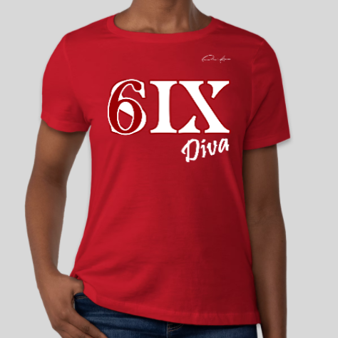 delta sigma theta six club diva t-shirt red