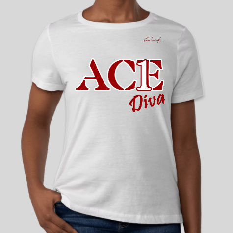 delta sigma theta ace club diva t-shirt white