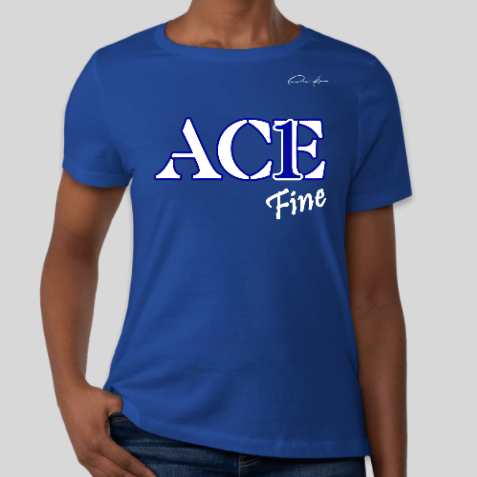 zeta phi beta ace club fine t-shirt royal blue