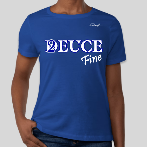 zeta phi beta deuce club fine t-shirt royal blue