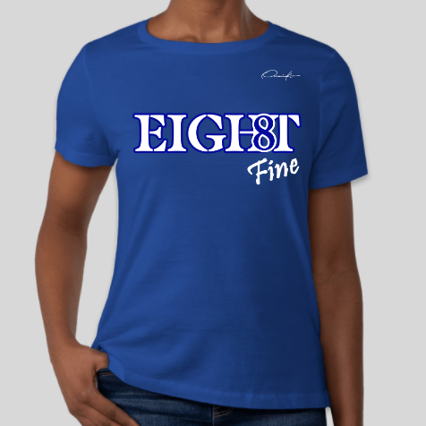 zeta phi beta eight club fine t-shirt royal blue