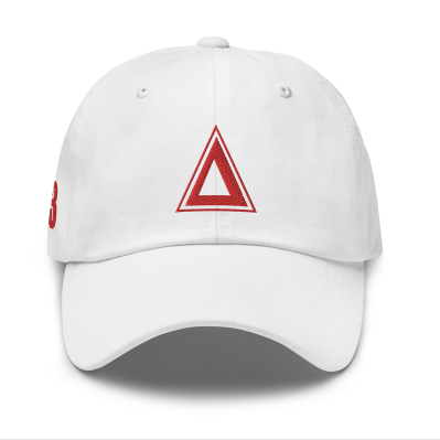 delta sigma theta embroidered cap white