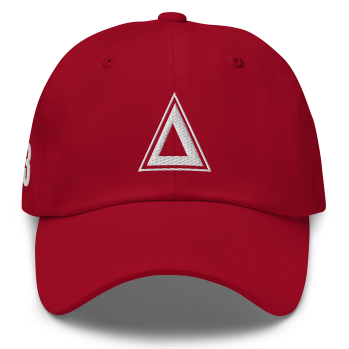 delta sigma theta embroidered cap red