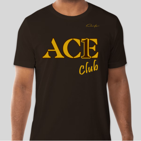 iota phi theta ace club t-shirt brown
