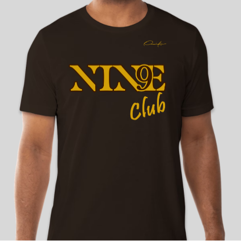 iota phi theta nine club t-shirt brown