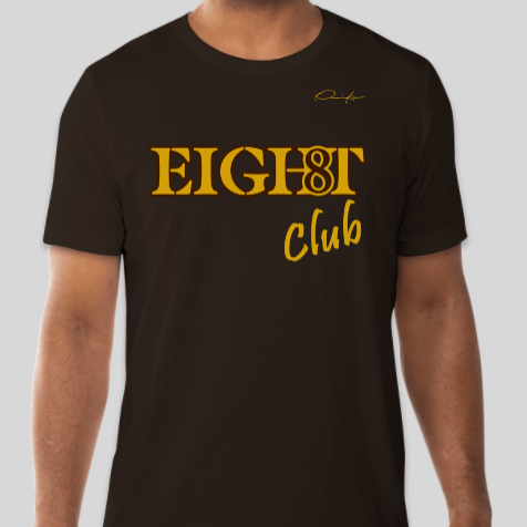 iota phi theta eight club t-shirt brown