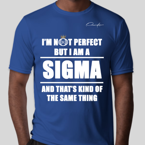 i'm not perfect but i am a phi beta sigma t-shirt blue