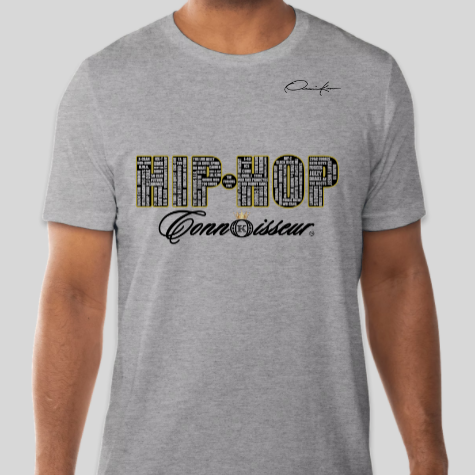 hip-hop connoisseur rap legends shirt gray
