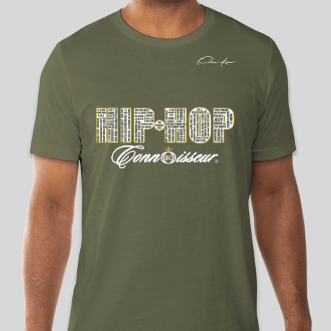 hip-hop connoisseur shirt army green