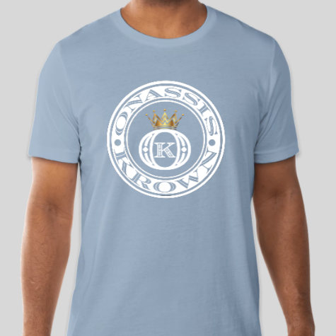 custom iron man chest logo t-shirt carolina blue