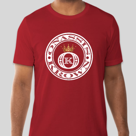 custom arc reactor logo t-shirt red