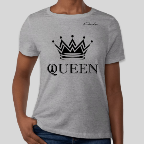 queen t-shirt gray & black