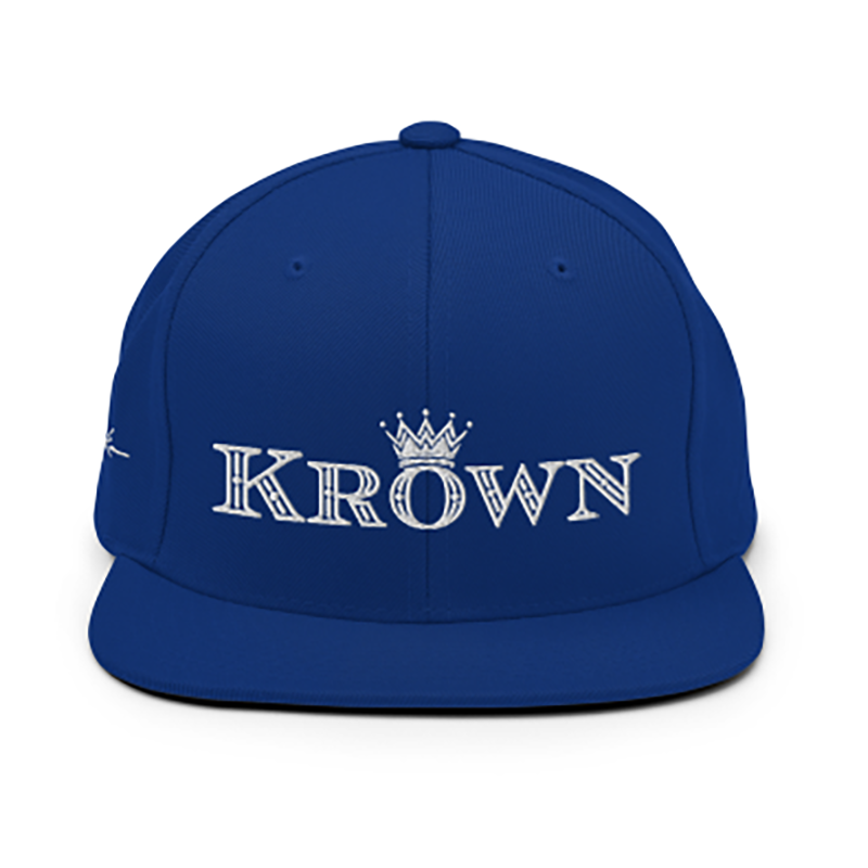 royal blue embroidered luxury streetwear krown cap