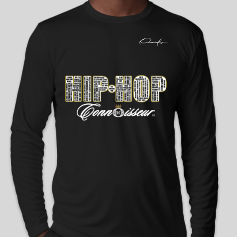hip-hop rap legends long sleeve shirt black