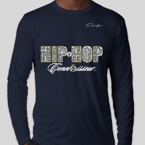 hip-hop rap legends long sleeve shirt navy blue