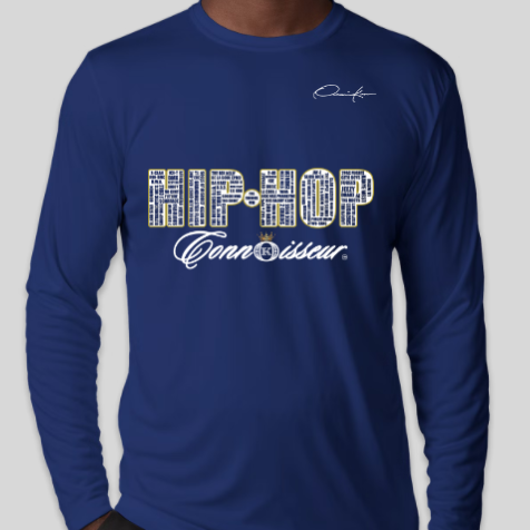 hip-hop rap legends long sleeve shirt royal blue