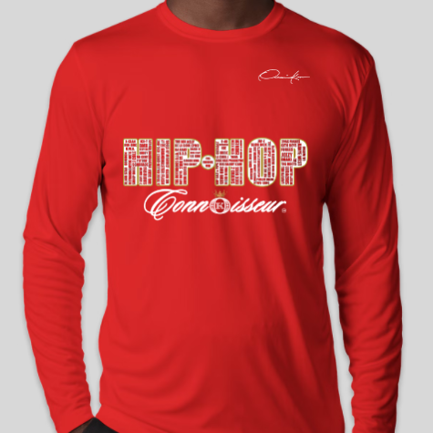 hip-hop rap legends long sleeve shirt red