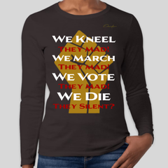 We March, They Mad Long Sleeve Onassis Krown T-Shirt - Black / Small - Long Sleeve Tee